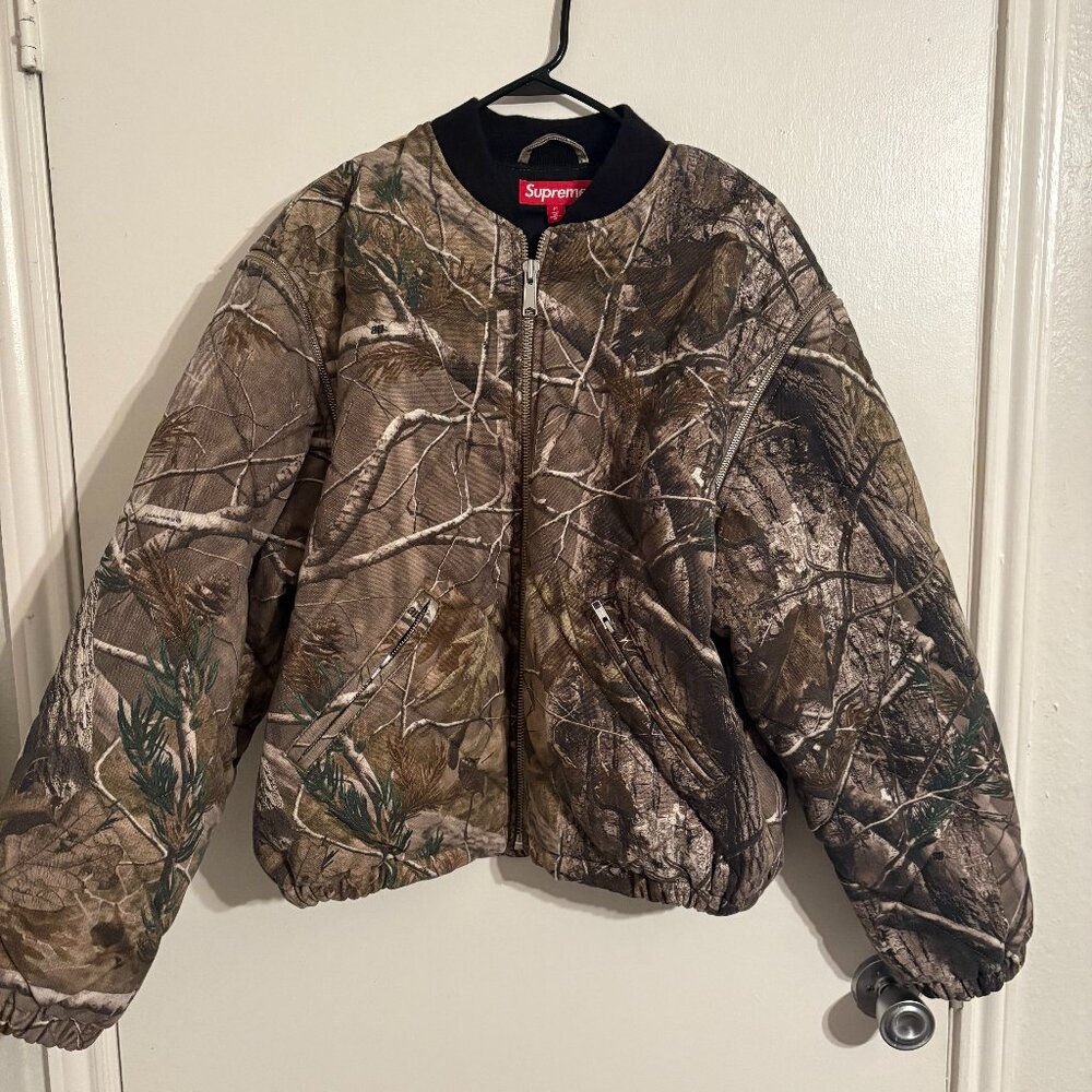 Supreme Zip-off sleeve quilted bomber jacket Realtree AP camo